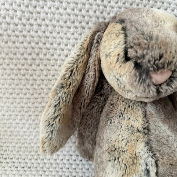 Jellycat Bashful Bunny Woodland Babe Brown Grey 12" Stuffed Animal Plush Retired - Picture 3 of 9